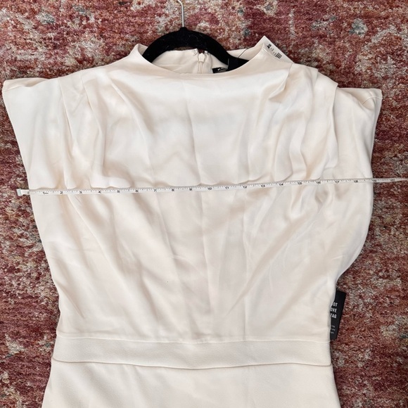 Express White Midi Dress | Cap Sleeves | Modern Chic | NWT Size M - Picture 9 of 11